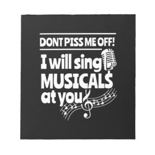 Schauspieler werden Musicals auf Sie singen Notizblock