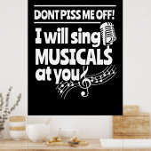 Schauspieler werden Musicals auf Sie singen Poster (Küche)