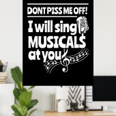 Schauspieler werden Musicals auf Sie singen Poster (Heimbüro)