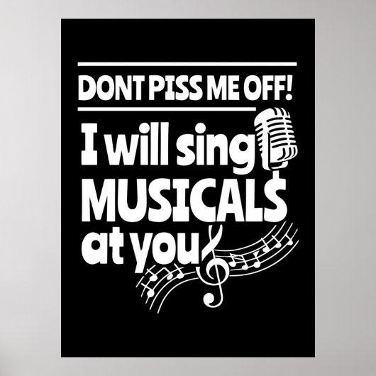 Schauspieler werden Musicals auf Sie singen Poster (Vorne)