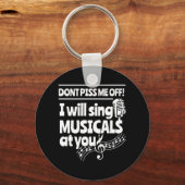 Schauspieler werden Musicals auf Sie singen Schlüsselanhänger (Vorderseite)
