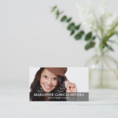 Schauspielerdoppelter Headshot-transparente Platte Visitenkarte (Stehend Vorderseite)