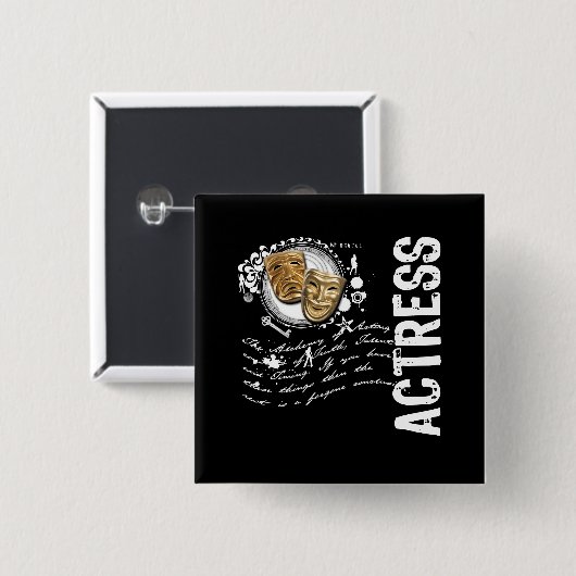 Schauspielerin-Alchimie des Schauspiels Button (Vorne & Hinten)