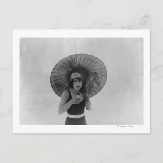 Schauspielerin Betty Compson Eating Ice Creme Postkarte (Vorderseite)