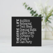 Schauspielerin Broadway Schauspielerin Musical Lov Dankeskarte (Stehend Vorderseite)