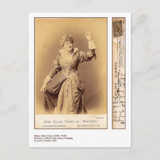 Schauspielerin Dame Ellen Terry Postkarte (Vorderseite)