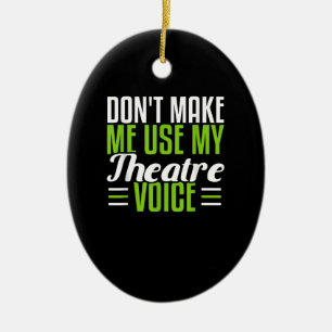 Schauspielerin, dramatische Musical Broadway Schau Keramik Ornament