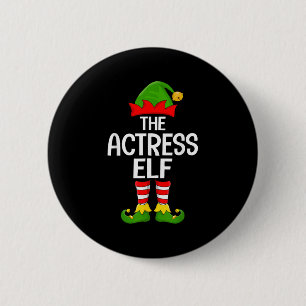 Schauspielerin Elf Xmas Matching Family Elf Squad Button