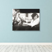 Schauspielerin hinter dem Rad, 1921 Leinwanddruck (Insitu (Holzboden))