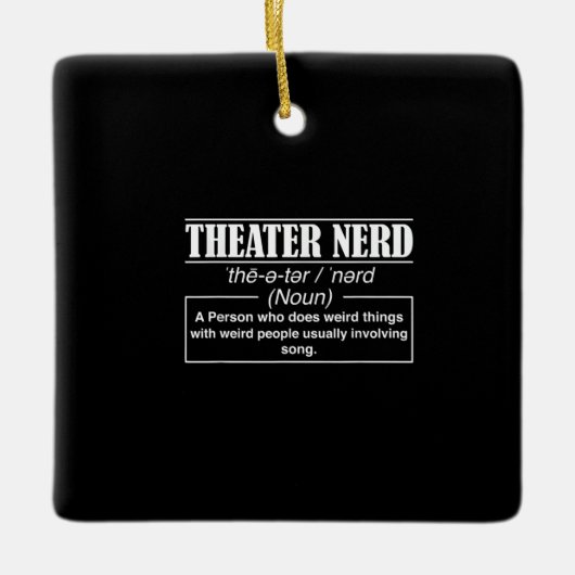 Schauspielerin Nerd Definition Bühne Schauspieler Keramikornament (Vorderseite)