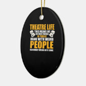 Schauspielerin Nerd Drama Schauspiel Männer Frauen Keramik Ornament (Links)