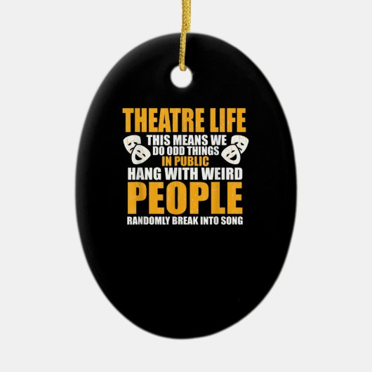 Schauspielerin Nerd Drama Schauspiel Männer Frauen Keramik Ornament (Vorne)