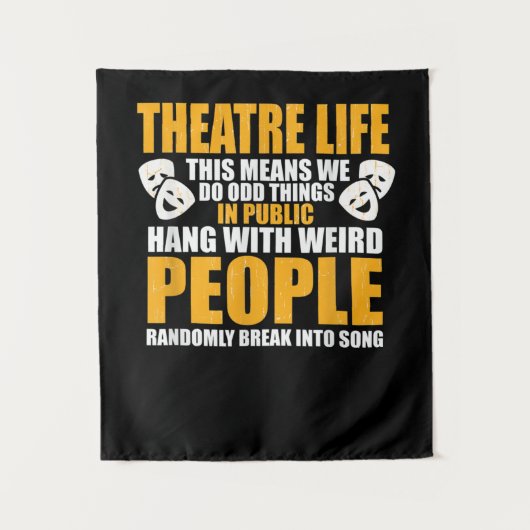 Schauspielerin Nerd Drama Schauspiel Männer Frauen Wandteppich (Vorderseite)