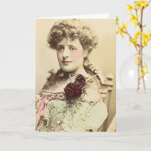 Schauspielerin Phyllis Broughton Karte (Gelbe Blume)