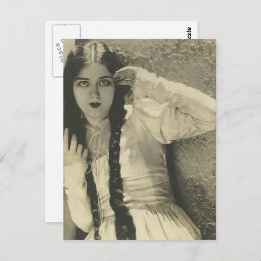 Schauspielerin Postkarte (Vorne/Hinten)