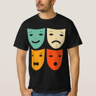Schauspielerin Vintage Theatermaske T-Shirt