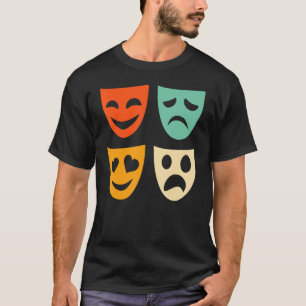 Schauspielerin Vintage Theatermaske T-Shirt