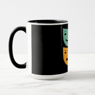 Schauspielerin Vintage Theatermaske Tasse