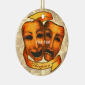 Schauspielermasken Keramik Ornament (Rechts)
