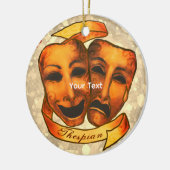 Schauspielermasken Keramik Ornament (Links)