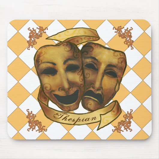 Schauspielermasken Mousepad (Vorne)