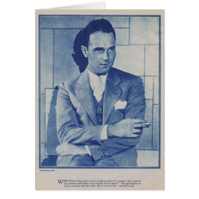 Schauspielerporträt stillen Films Williams Haines (Vorne)