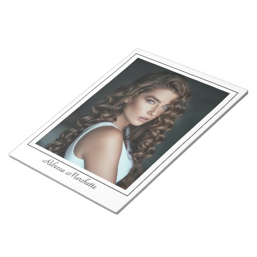 Schauspielertalent-Foto-Notizblock mit Rand Notizblock (angewinkelt)