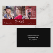 Schauspielervorbildliche Headshot-Visitenkarten Visitenkarte (Vorne/Hinten)