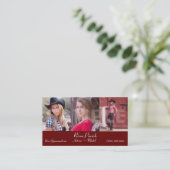 Schauspielervorbildliche Headshot-Visitenkarten Visitenkarte (Stehend Vorderseite)