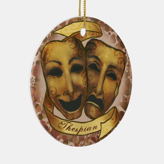 Schauspielmasken Keramikornament (Rechts)