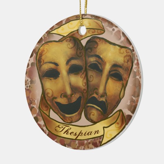 Schauspielmasken Keramikornament (Links)