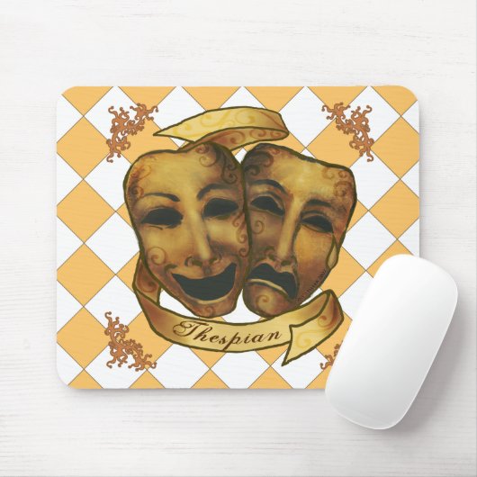 Schauspielmasken Mousepad (Mit Mouse)