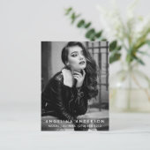 Schauspielmodell Foto Schwarz-Weiß-Postkarte Postkarte (Stehend Vorderseite)