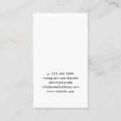 Schauspielmodell Headshot Kalligraphiename Visitenkarte (Rückseite)