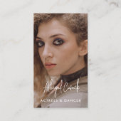 Schauspielmodell Headshot Kalligraphiename Visitenkarte (Vorderseite)