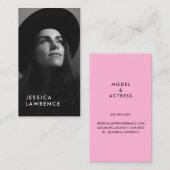 Schauspielmodelle Headshot Foto Moderne Fotografie Visitenkarte (Vorne/Hinten)