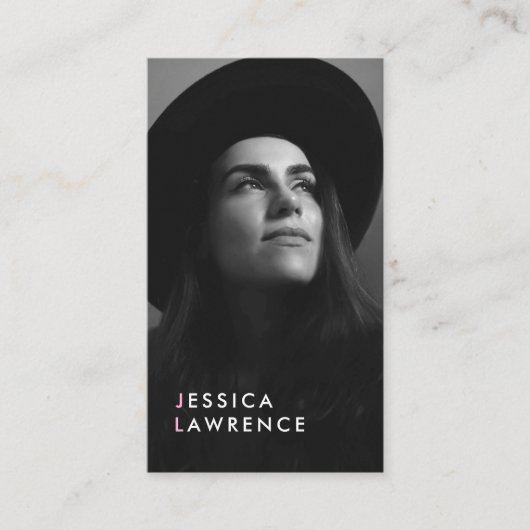 Schauspielmodelle Headshot Foto Moderne Fotografie Visitenkarte (Vorderseite)