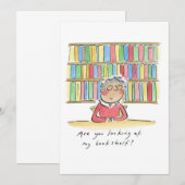 Schaust du in mein Bücherregal? Einladung (Vorne/Hinten)