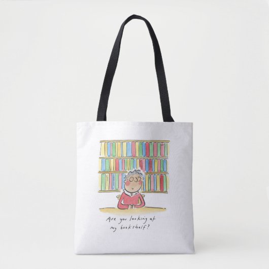 Schaust du in mein Bücherregal? Tasche (Vorderseite)