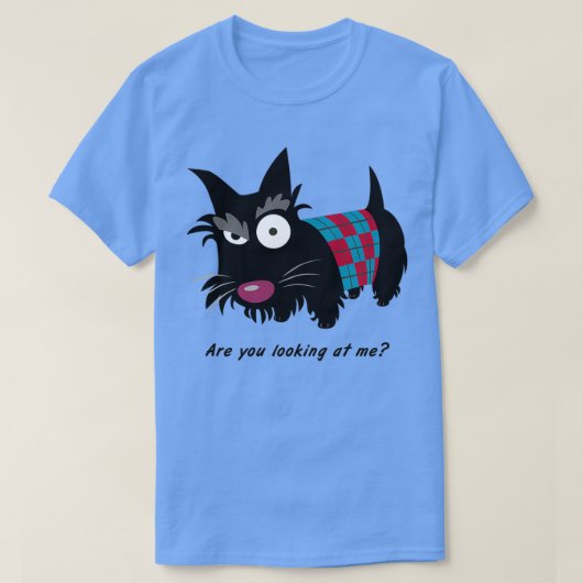 Schaust du mich an? T-Shirt (Design vorne)