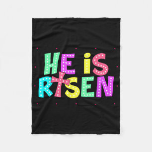 Schaut, er ist riskiert Jesus Christlichen Osterki Fleecedecke