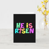 Schaut, er ist riskiert Jesus Christlichen Osterki Karte (Gelbe Blume)