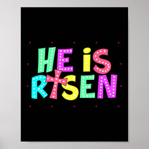 Schaut, er ist riskiert Jesus Christlichen Osterki Poster
