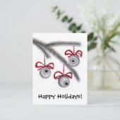 Schaut frohe Feiertage Postkarte an (Stehend Vorderseite)