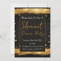 Schawuot-Dinnerparty Gold Schwarz Luxus Modern