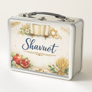 Schawuot-Geschenk, Wochenfest, jüdischer Feiertag Metall Brotdose