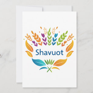 Schawuot - Schawuot-Symbol mit bunter Weizen Einladung