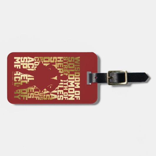 SCHAZAM! | Abilities Golden Typografy Graphic Gepäckanhänger (Vorderseite horizontal)