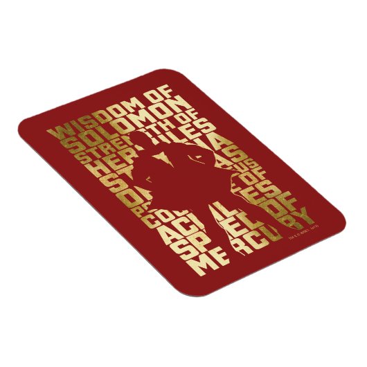 SCHAZAM! | Abilities Golden Typografy Graphic Magnet (Rechte Seite)