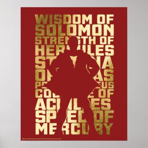 SCHAZAM!   Abilities Golden Typografy Graphic Poster
